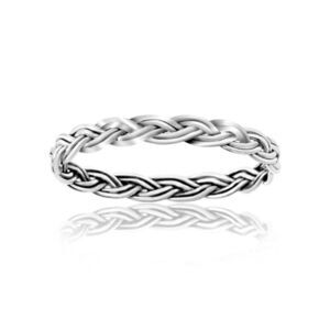 Bliss Fine Jewelry New Twisted Ring in ,925 Solid Sterling Silver Size 6